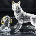 Regalo encantador Crystal Dog Figurine Cachorro de cristal pulido para bebé niños Souvenirs